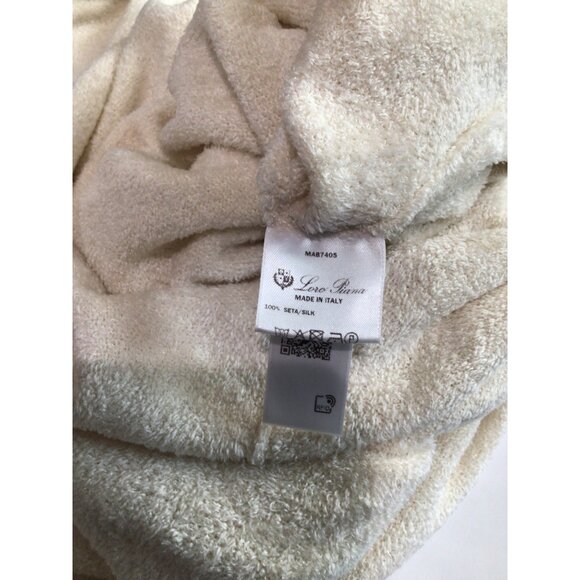 Loro Piana Cocooning Fuzzy 100% Silk Racerback Maxi Dress in Cream - Picture 8 of 12